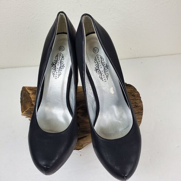 Charles Albert matte faux leather platform heel - Picture 5 of 8